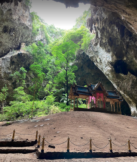 Cave temple pavillion
