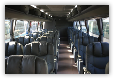 Inside luxury bus